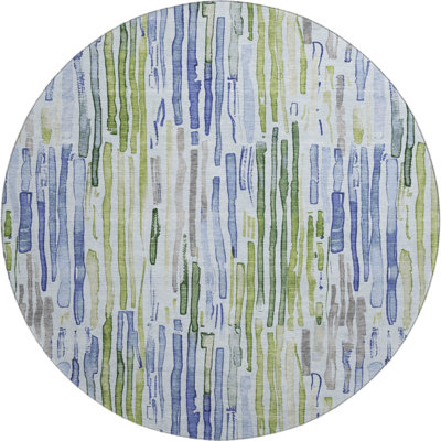 Premium Machine Washable Mehara AMF1684 Stripes Rug