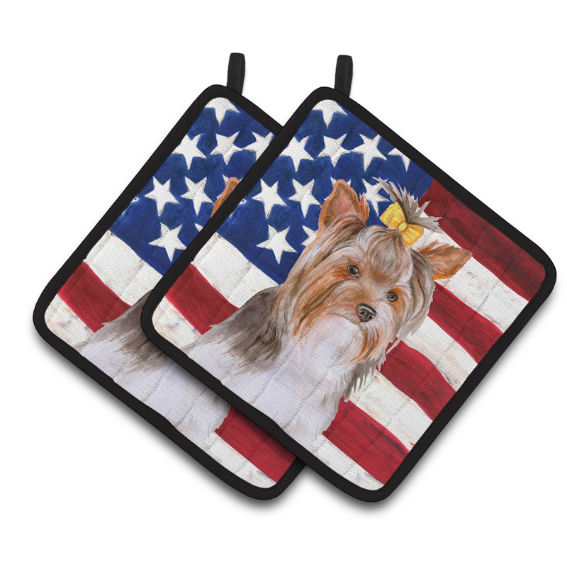 Cuisinier poignée caroline yorkshire terrier 2 patriotique