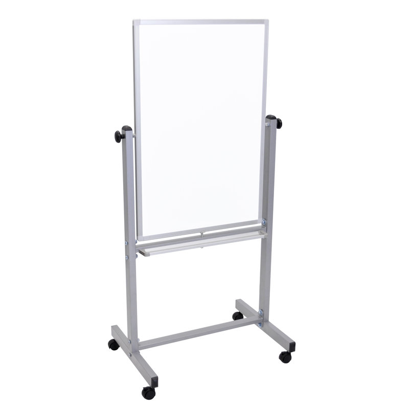 Tableau blanc magnétique autoportant, 59 po x 27 po, H 59 po x l 27 po