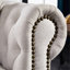 Canapé Chesterfield en tissu de lin