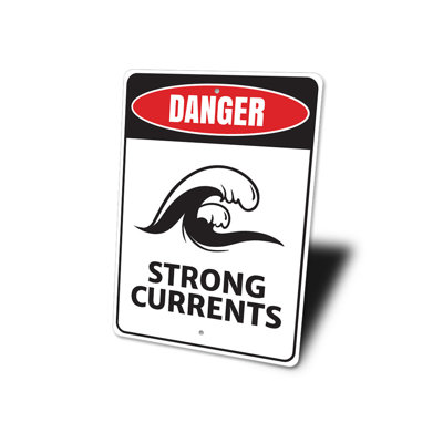 Signe de danger de forts courants