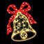 Christmas 35In Lite Up Bell - Aluminum Frame