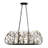 Bask Crystal Linear Pendant - 36"W - Matte Black/French Gold-133949067