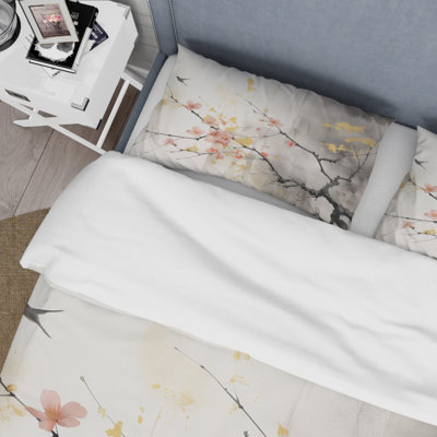 Asian Art Sumi Blossom I BeddingMicrofiber / Polyester Duvet Cover Set