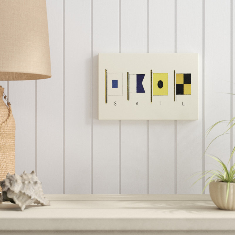 'Sail' - Graphic Art Print, Wrapped Canvas, 20cm H x 30cm W
