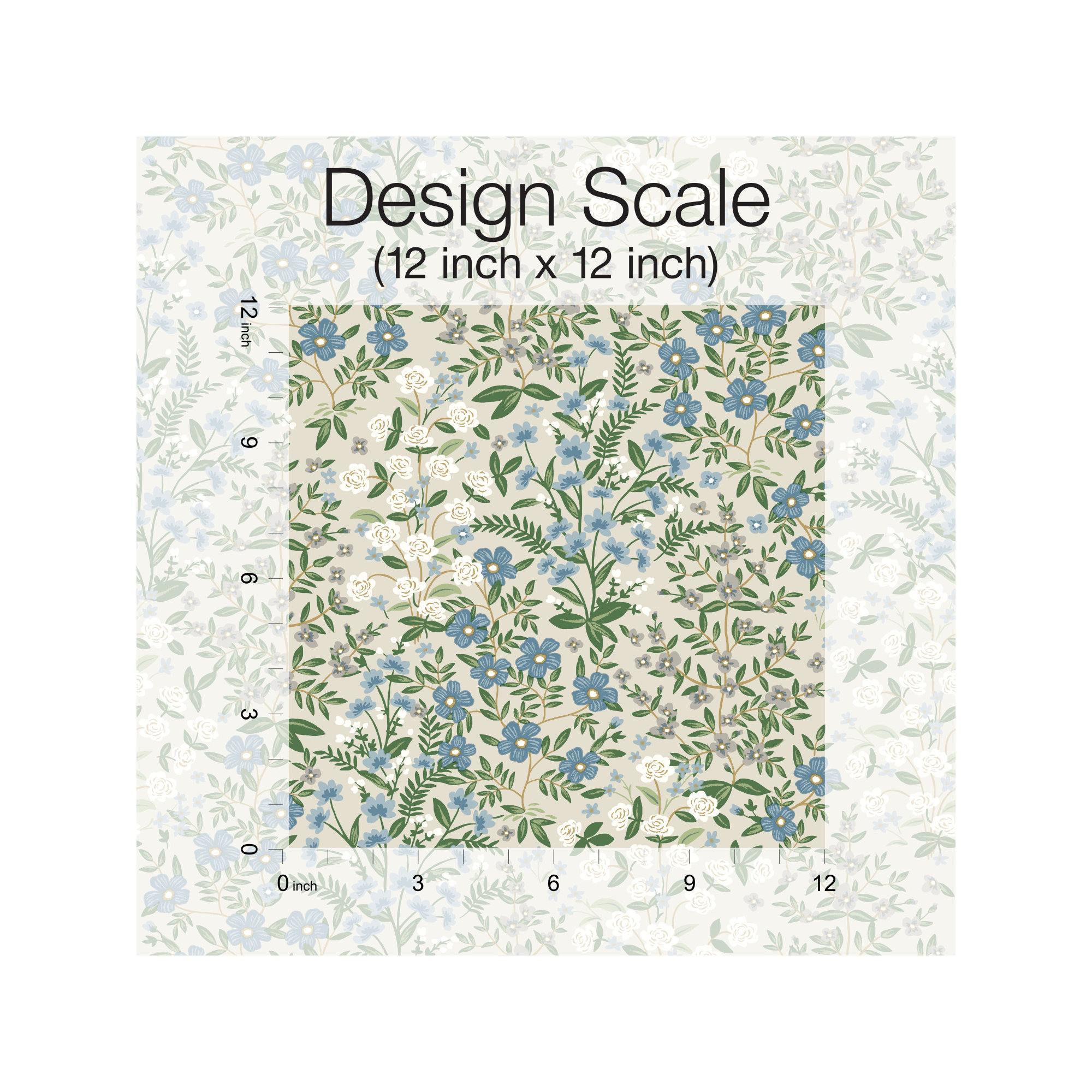 Rifle Paper Co. Wildwood Garden 27" L x 27" W Smooth Wallpaper Roll, Beige/Green