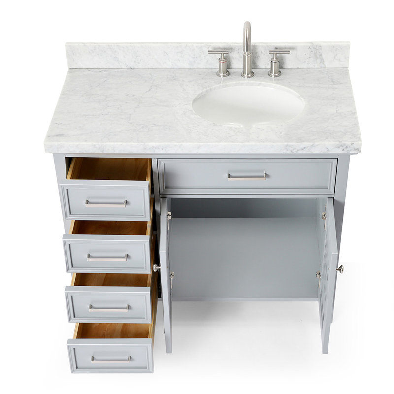 Kensington 43'' W Single Vanity, Gray, Right