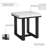 Lucca White Marble Top End Table