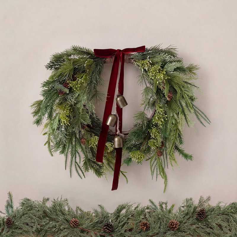 Plastic 55 cm Artificial Wreath