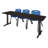 Neyland Cain T-Base Training Seminar Table & 3 M Stack Chairs-32520357-32520361