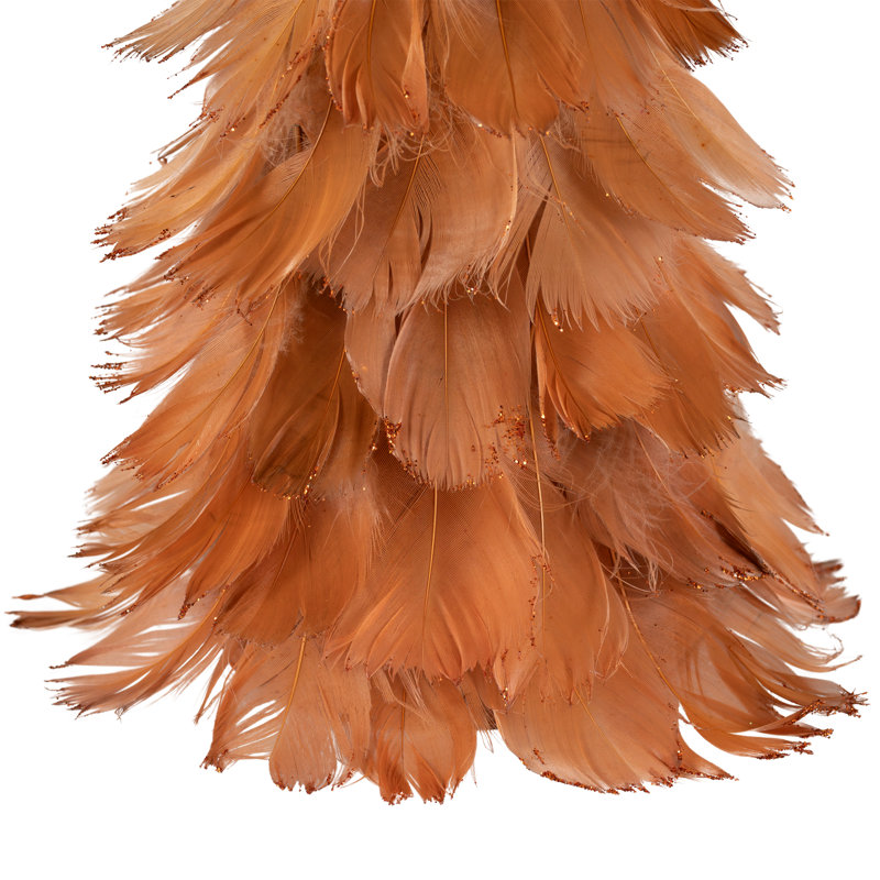 Décoration de Noël pour petit arbre en forme de cône, H 16 po x l 6 po x P 6 po, Orange rouillé
