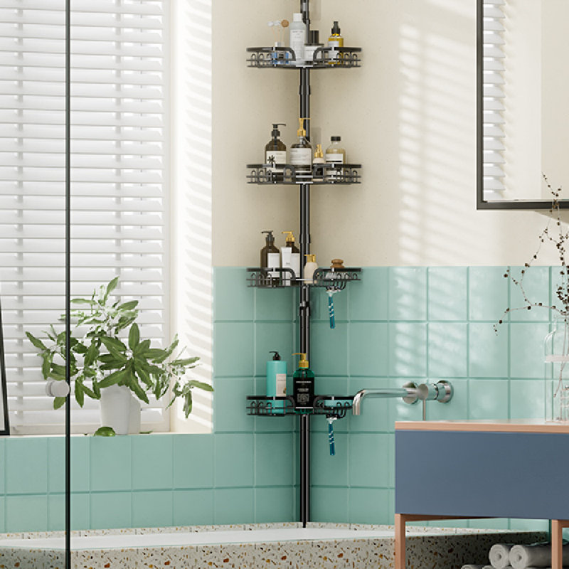 Stainless Steel Tension Bathroom Shelves
