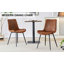 Chaise de salle à manger rembourrée en lin avec dossier rembourré et siège intégré-712404497-712404508