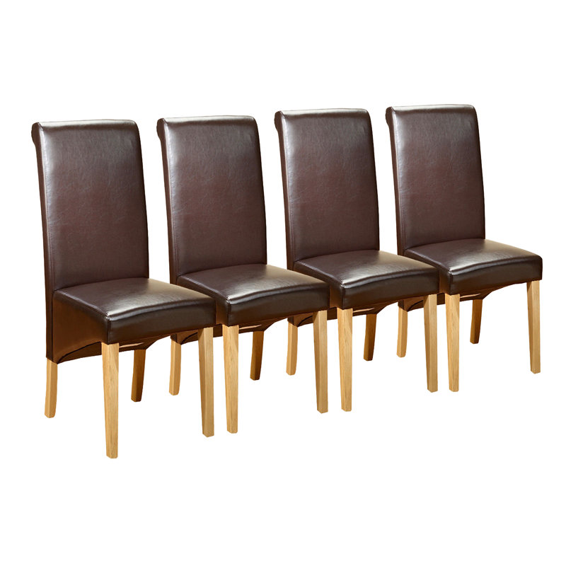 Astin Upholstered Dining Chair, Brown, 6