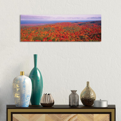 Fall Summit Peak Porcupine Mountains Wilderness State Park MI USA - Wrapped Canvas Panoramic Print