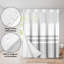 Rideau de douche 72X75 Hookless - 100% polyester