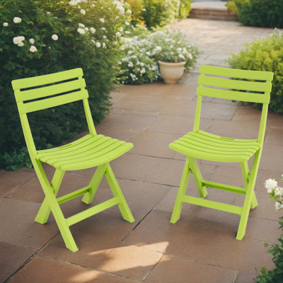 Brescia Folding Chair Lime PACK Of 2