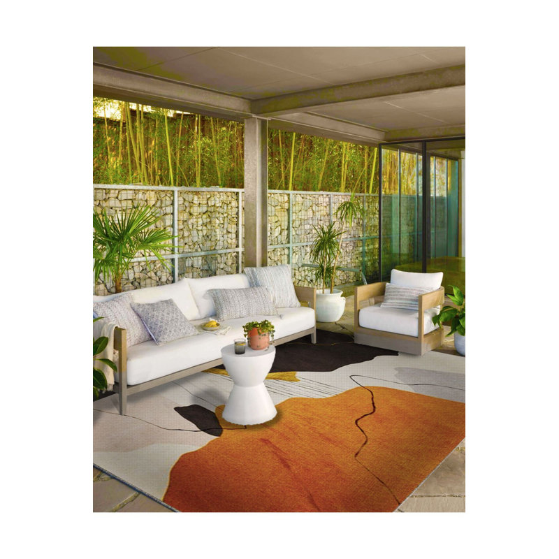 Tapis lavable à motif peint à motif peint, Sous-tapis rectangulaire de 3 pi 3 po x 4 pi 11 po