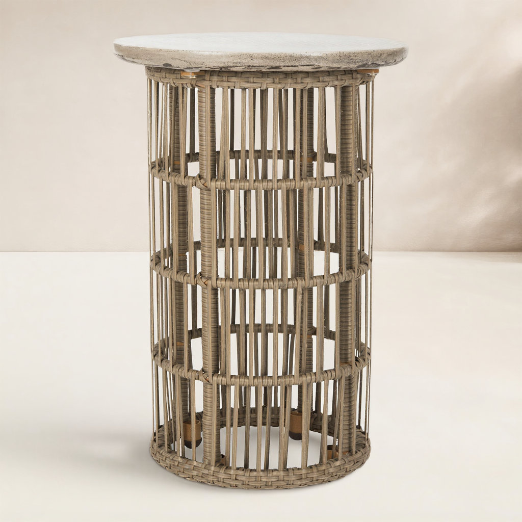 Ginseng 15.8'' Concrete Outdoor Side Table