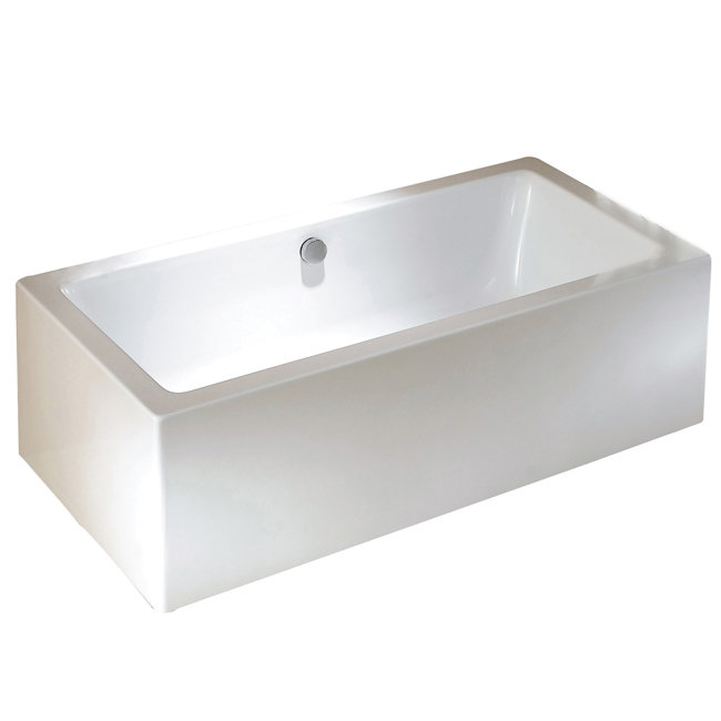 Kingston Brass Aqua Eden 67-Inch Acrylic Rectangular Double Ended Freestanding Tub with Drain Kingston Brass