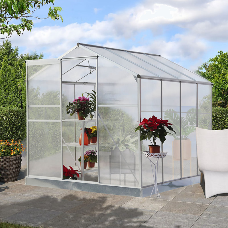 Jerome Polycarbonate Greenhouse, Silver