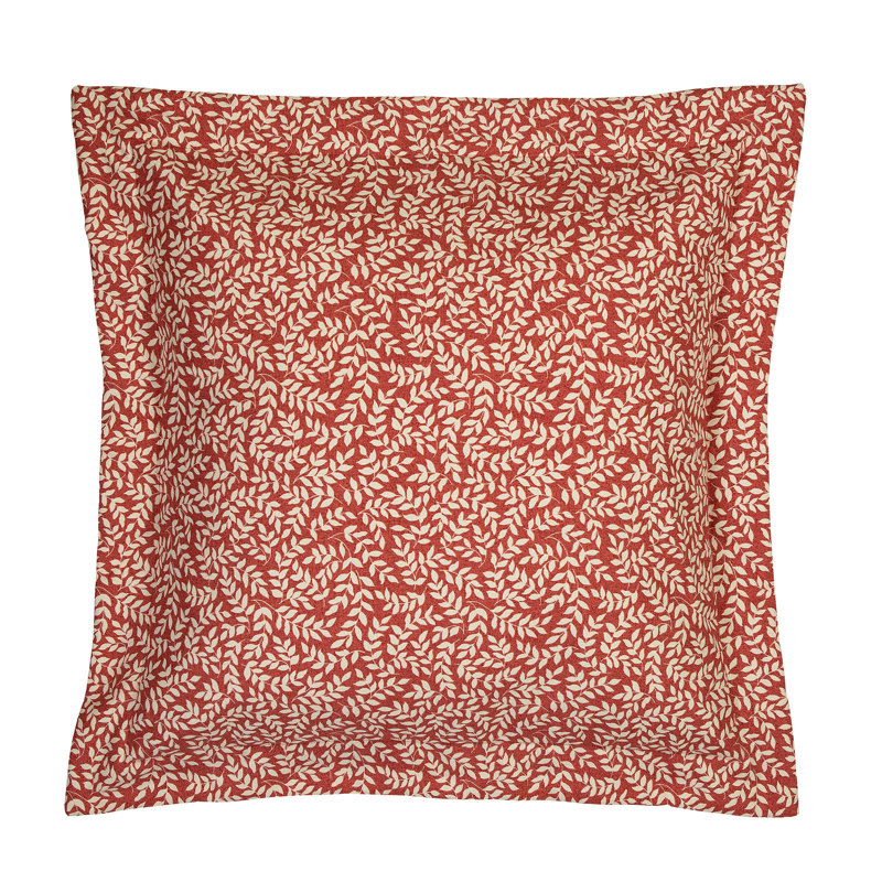 Bouvier Red Traditional Cotton Leaf Sham