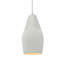 Radiance - grand luminaire suspendu 1 lumière Crease - blanc mat avec intérieur champagne doré - laiton antique - ampoule remplaçable - cordon blanc-86759924-86759928-86759876