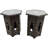 Syrian Glass Top End Table Set