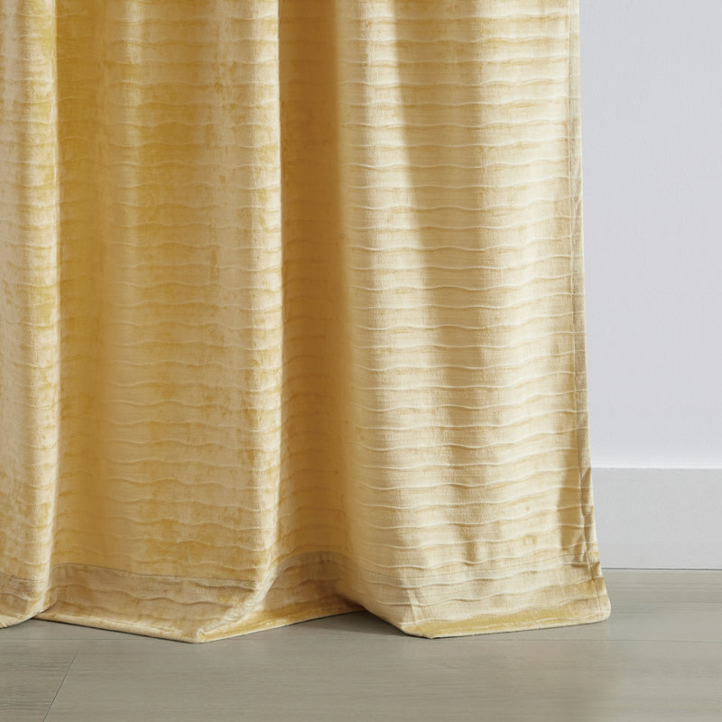 Paire de rideaux gaufrés Martha Stewart, Doré, L 37 po x L 95 po