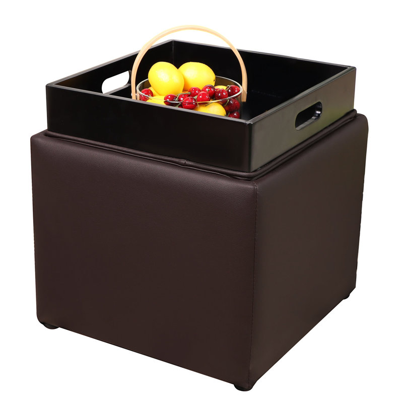 Table basse Zael, H 16,95 po x L 17,35 po x l 17,35 po, Noir