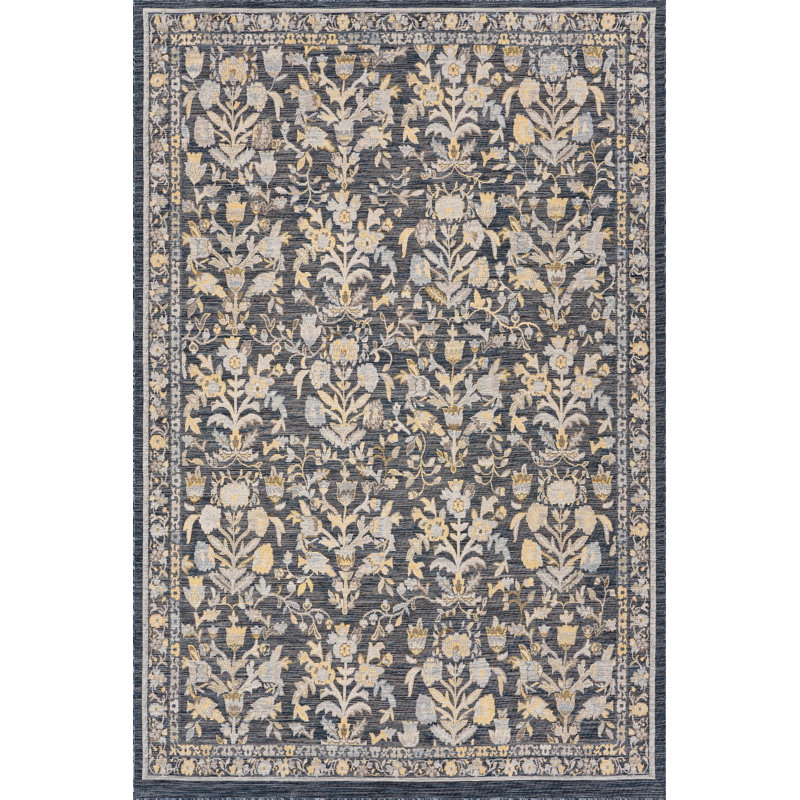  Norisse Indoor/Outdoor Traditional Area Rug, Runner 2'6'' x 8', Blue