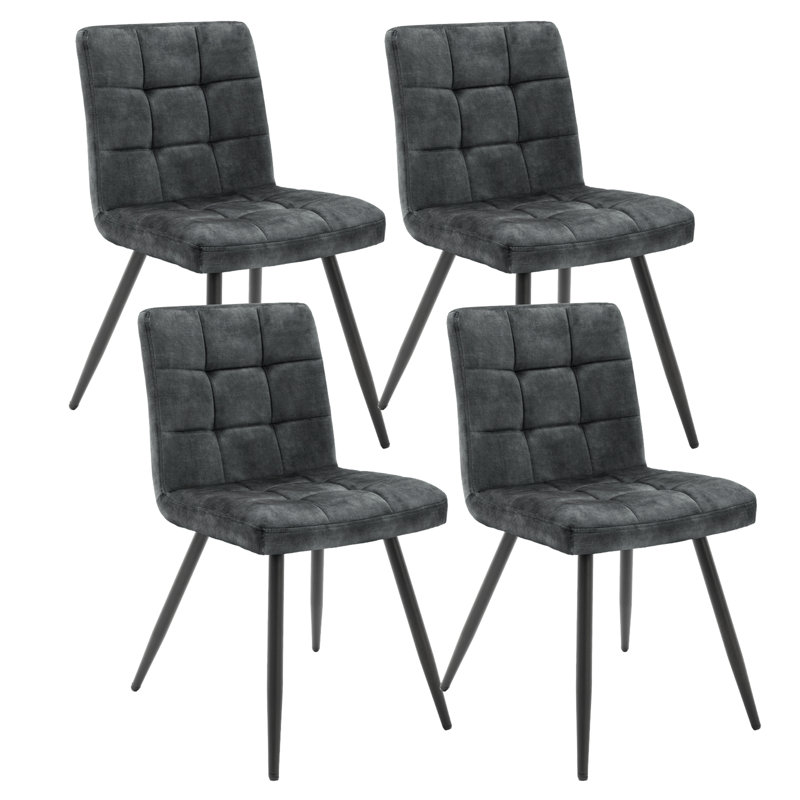 Almontiser Tufted Velvet Upholstered Contemporary Side Chair, Green