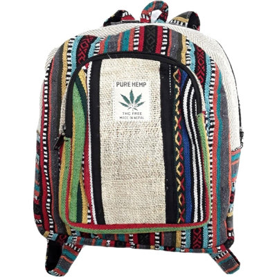Victoria Bella Himalayan HEMP Mini Backpack. Hand-made. 100% Natural. Hippie BOHO Backpack. Workers, Tourists Backpack. Unisex.