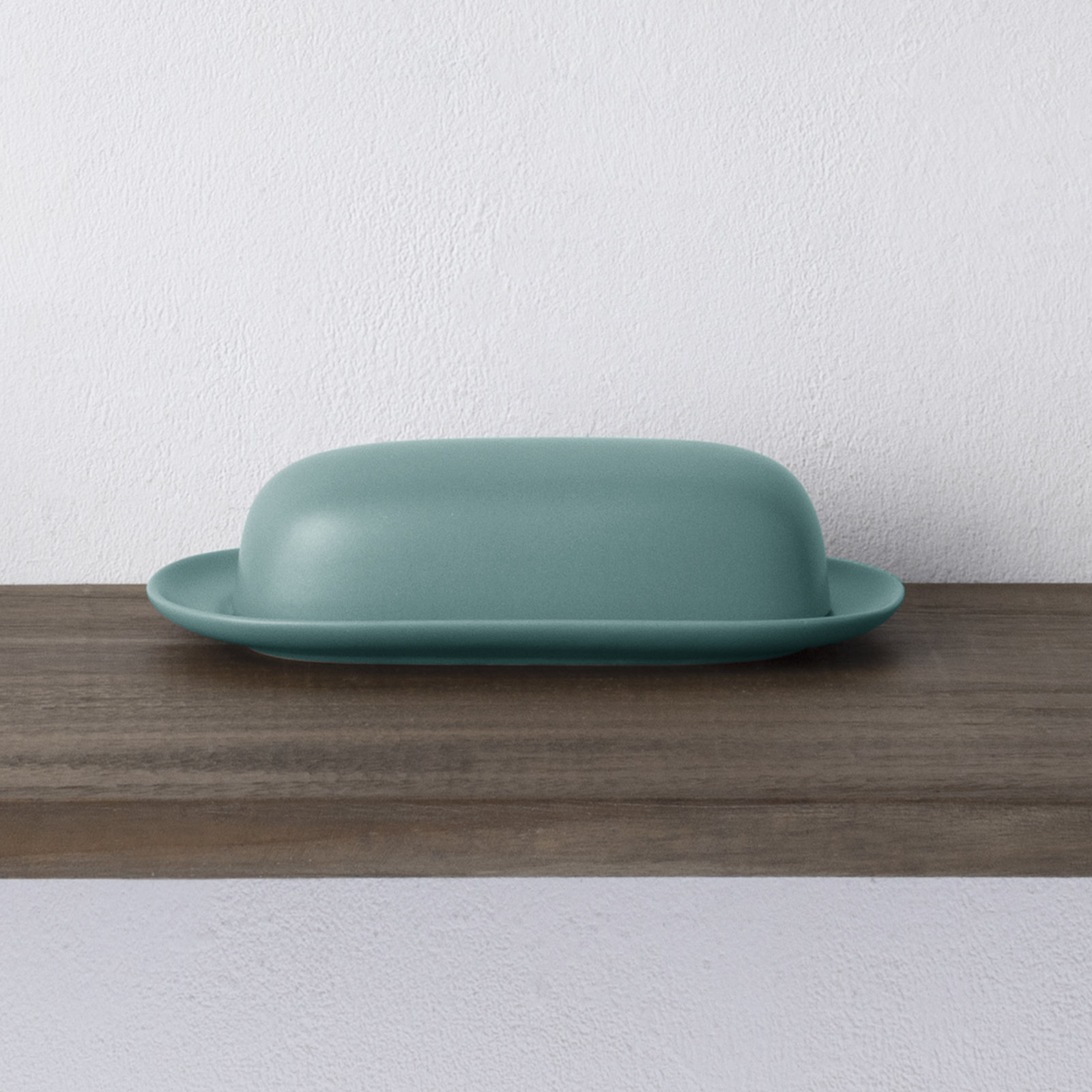 Noritake Colorwave Covered Butter Dish, Turquoise, 8.4'' W X 2.6'' H