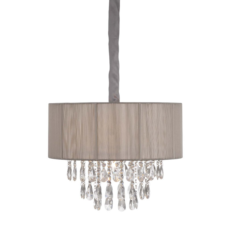 6 - Light Semi Flush Mount, Taupe