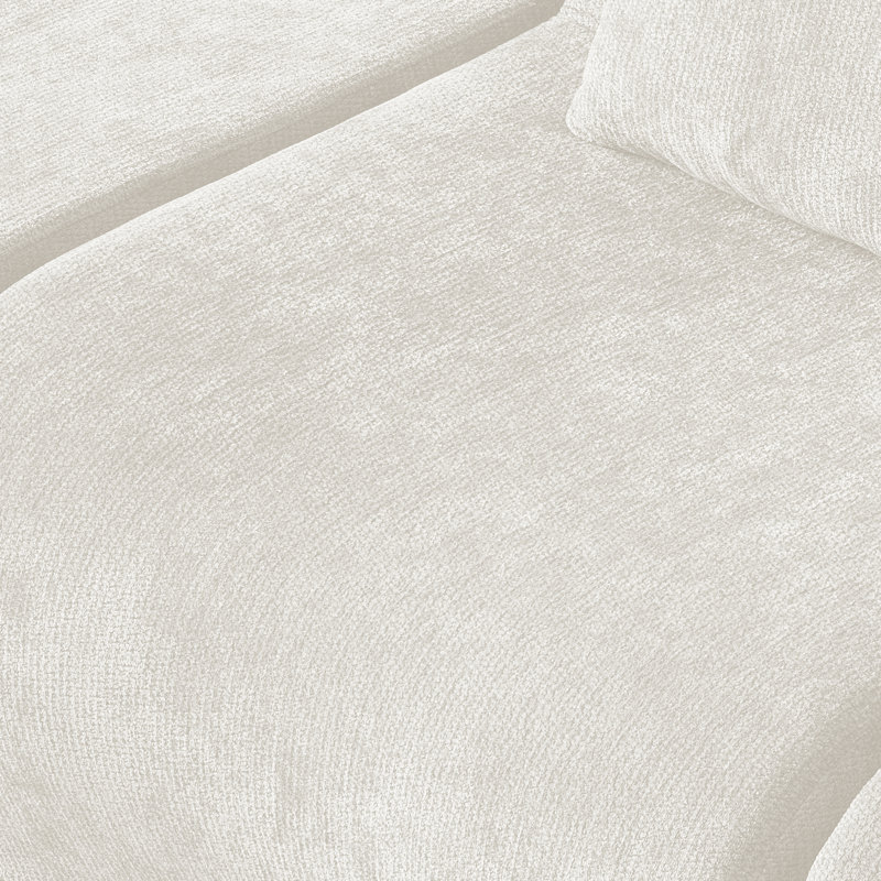 Canapé modulaire rembourré 4 pièces Kapellen, Beige, Orienté à gauche (vu de face)