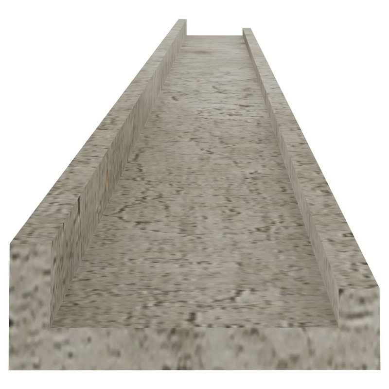 Floating Shelf, Concrete Gray, 1.2" H x 45.3" W x 3.5" D