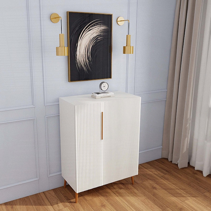 Modern White Sideboard with Gold Handles