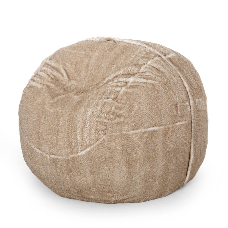Fauteuil à billes classique en fausse fourrure