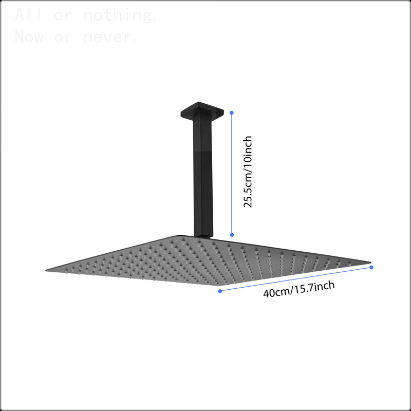 16" Matte Black Bathroom Luxury shower head