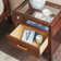 Modern Solid Wood 2 Drawer Nightstand Side Table With Glass Top