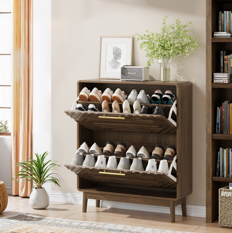 16 Pair Flip Down Shoe Storage