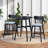 3 Pieces Round Counter Height Pub Table Set with 2 Bar Chairs-1219470269