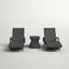 Ensemble de chaise longue inclinable avec table Billur