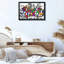 Ensemble de 1 tableau abstrait Music City sur toile tendue-223827890