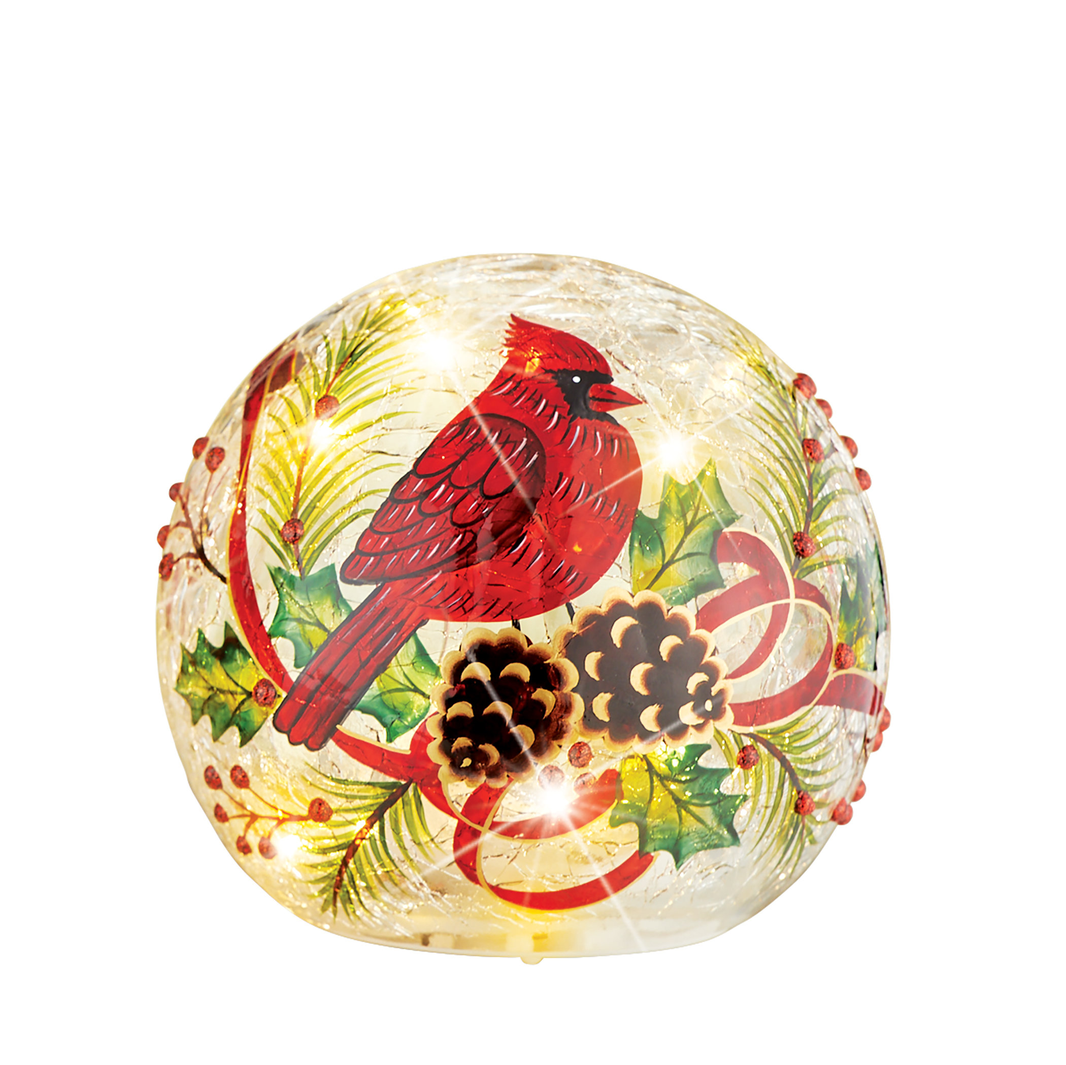 The Holiday Aisle® Festive Cardinal Lighted Ball Wayfair