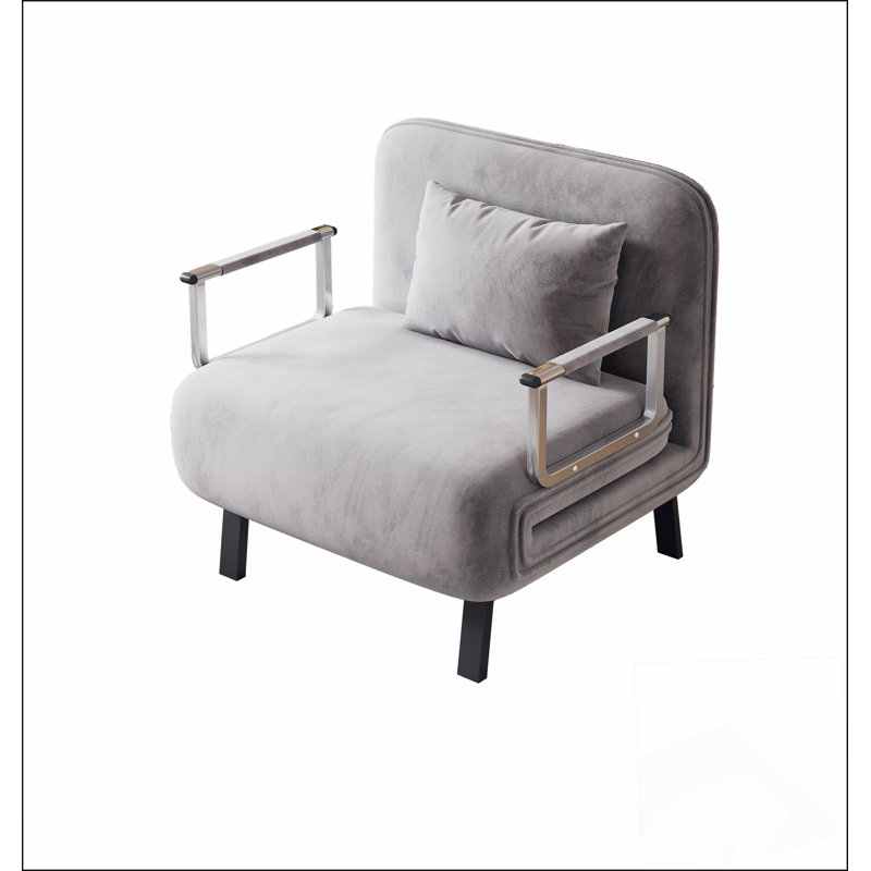 31,5? Fauteuil convertible convertible à trois plis, Gris clair
