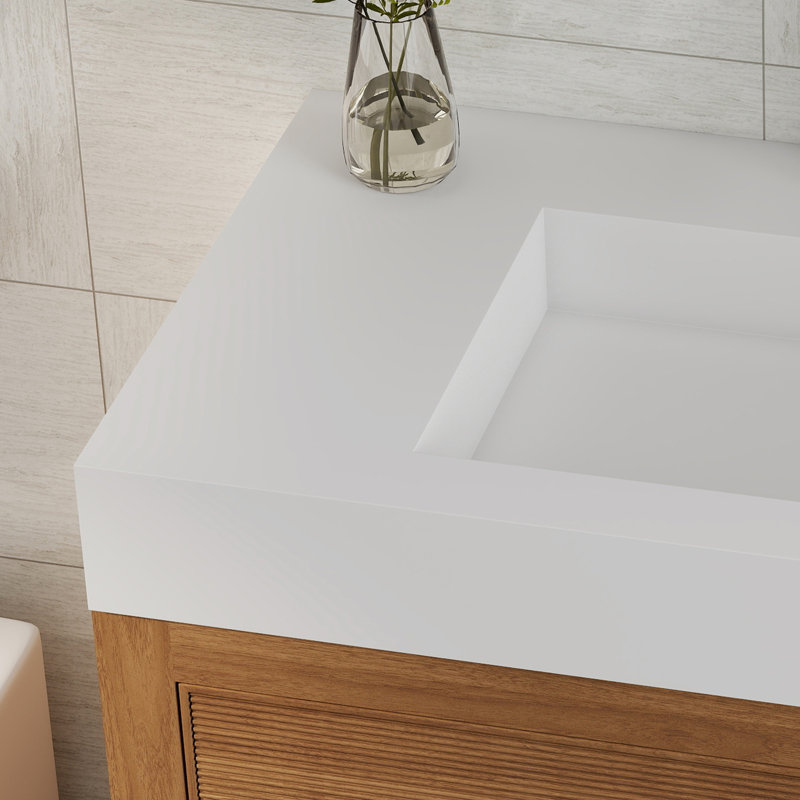 CASAINC Solid Surface Stone Bathroom Sink Vanity Top