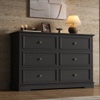 6 Drawer 47" W Double Dresser