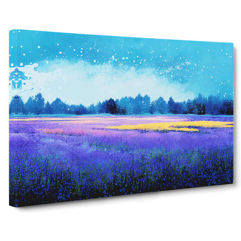 Adventurous Bluebell Field - Wrapped Canvas, 35cm H x 50cm W x 3cm D